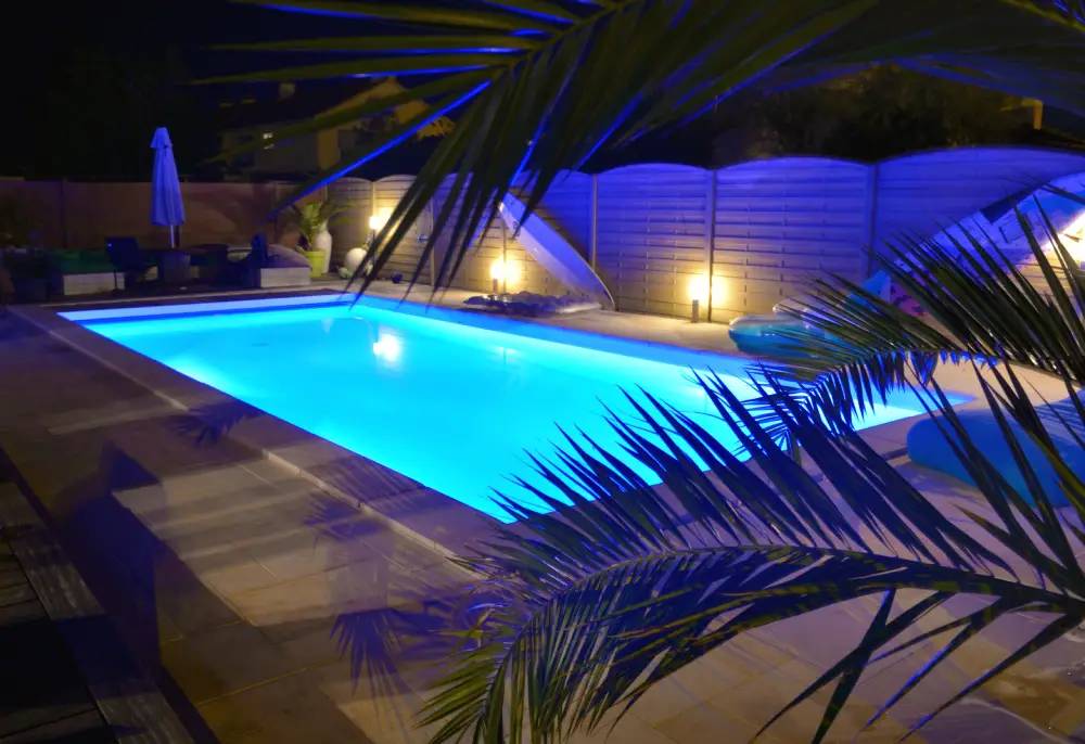 pool with lights